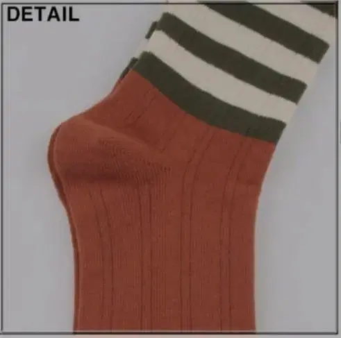 [새제품] kikiya socks 가을/겨울 배색 면양말 5켤레